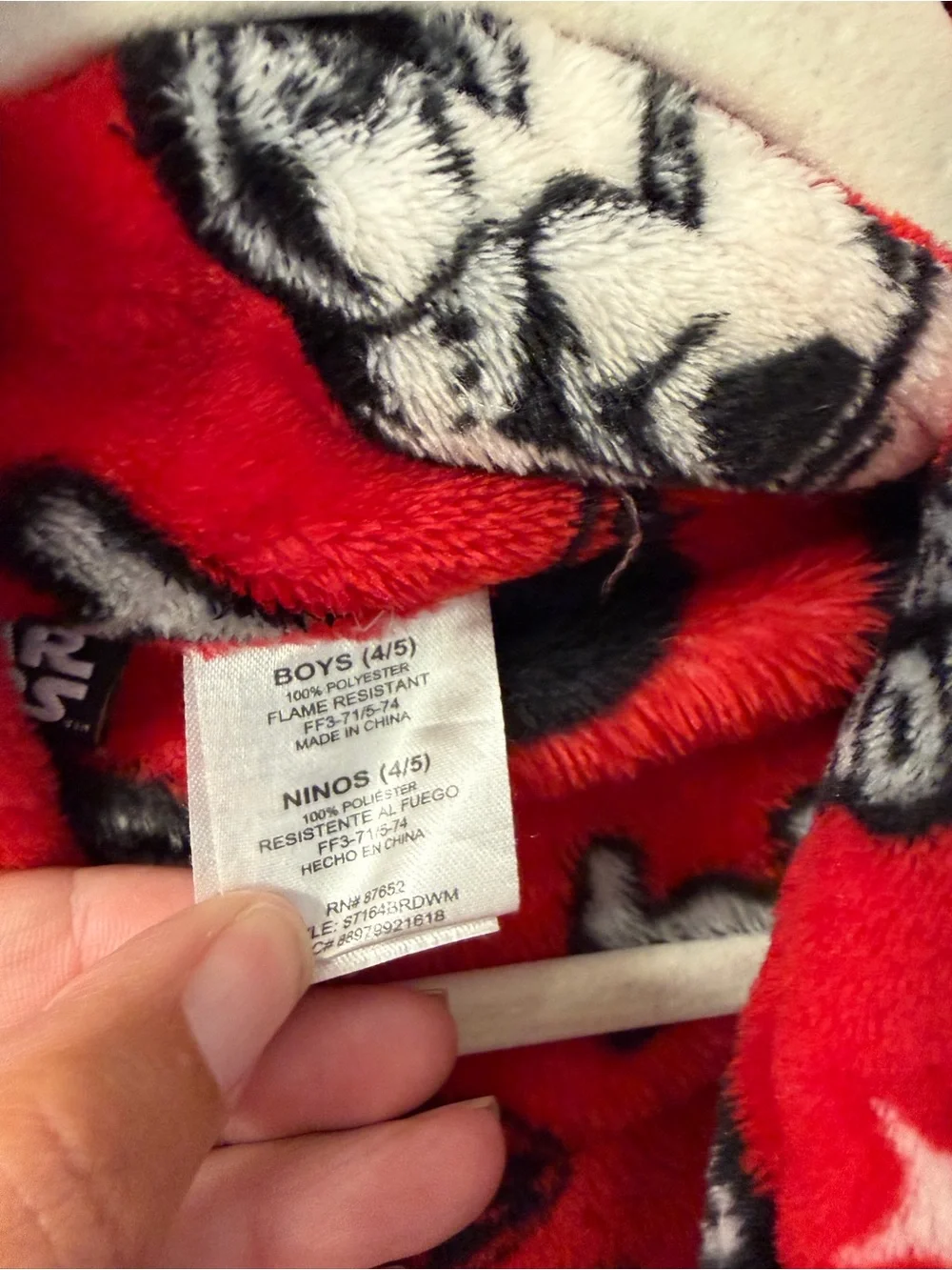 Star Wars Red & Black Darth Vader Kids Fleece Robe